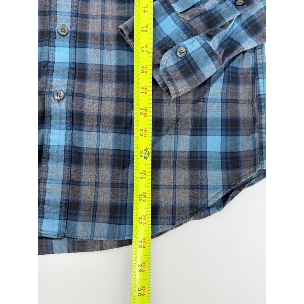 J.Crew Mens Blue Grey Plaid Cotton Button Down Shirt Size M 47166 FA12 - Picture 8 of 10